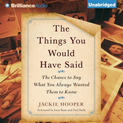 Things You Would Have Said - Jackie Hooper 
