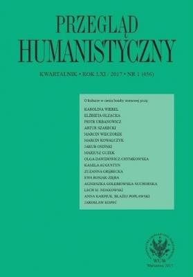 Przegląd Humanistyczny 2017/1 (456) - Группа авторов Przegląd Humanistyczny