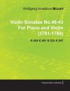 Скачать Violin Sonatas No.40-43 by Wolfgang Amadeus Mozart for Piano and Violin (1781-1788) K.454 K.481 K.526 K.547 - Вольфганг Амадей Моцарт
