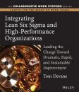 Скачать Integrating Lean Six Sigma and High-Performance Organizations - Группа авторов