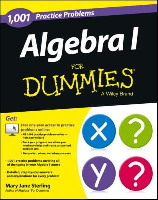 Algebra I: 1,001 Practice Problems For Dummies (+ Free Online Practice) - Mary Jane Sterling 