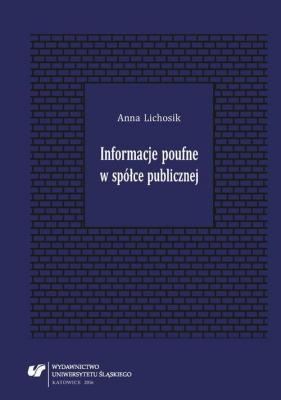 Informacje poufne w spÃ³Å‚ce publicznej - Anna Lichosik 