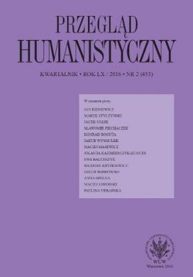 Przegląd Humanistyczny 2016/2 (453) - Praca zbiorowa Przegląd Humanistyczny