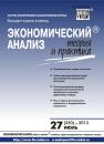 Скачать Экономический анализ: теория и практика № 27 (330) 2013 - Отсутствует