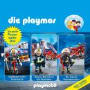 Скачать Die Playmos - Das Original Playmobil Hörspiel, Die große Feuerwehr-Box, Folgen 42, 57, 62 - Simon X. Rost
