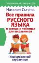 Скачать Все правила русского языка в схемах и таблицах для школьников - Наталия Сычева